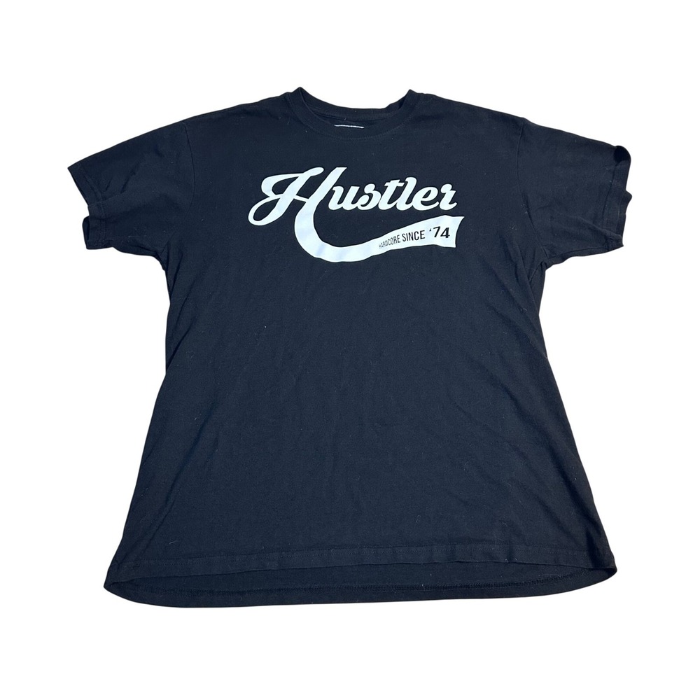 Hustler Hardcore Since 74 T Shirt Black XL Graphic Tee Mens Streetwear